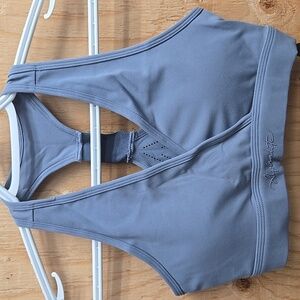 Alphalete Size S Stone Grey Surface Laser Cut Wrap Bra